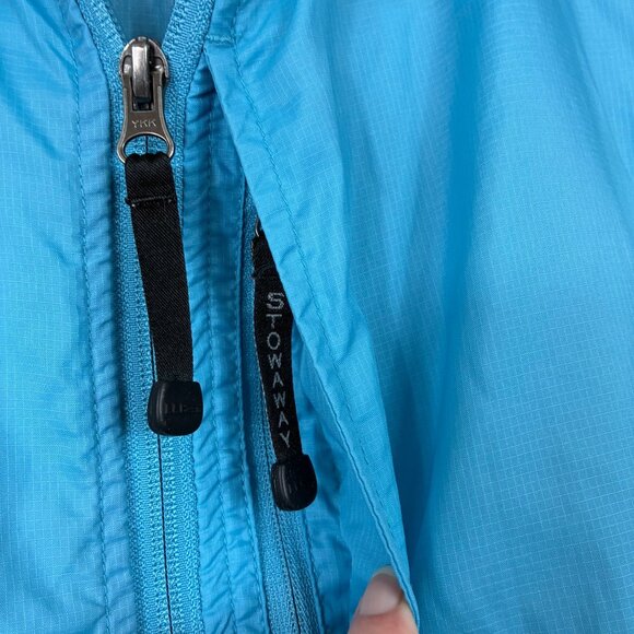 Vintage L.L. Bean Stowaway Windbreaker Jacket Blue Sz Large Gorpcore - Picture 4 of 7
